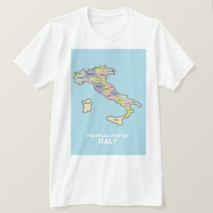 Camiseta Mapa político de Italia