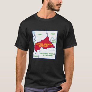 Camiseta Mapa político de la República Centroafricana