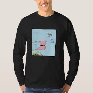 Camiseta Mapa político de Trinidad y Tobago, vecino