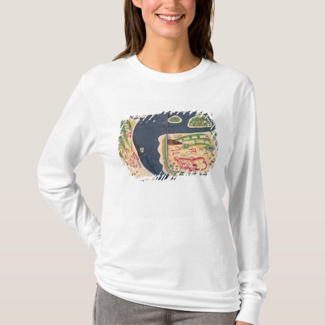 Camiseta Mapa portugués de la exploración de Mombassa (Anverso)