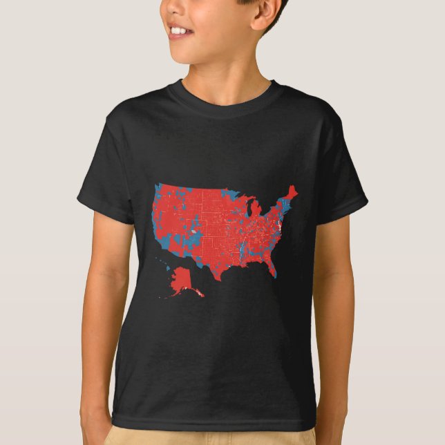 Camiseta Mapa Preciso De Los Resultados De Las Elecciones D (Anverso)