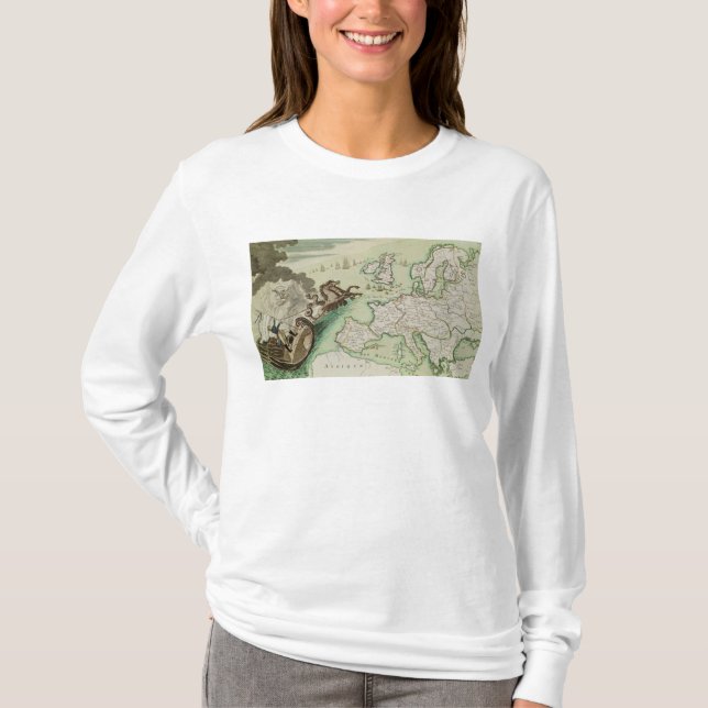 Camiseta Mapa que ilustra el ataque naval contra Inglaterra (Anverso)