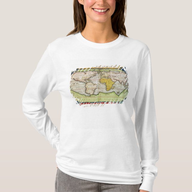 Camiseta Mapa que traza a sir Francis Drake (Anverso)