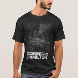 Camiseta Mapa recto de la ciudad de Outta Hamilton