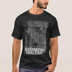 Camiseta Mapa recto de la ciudad de Outta Hialeah
