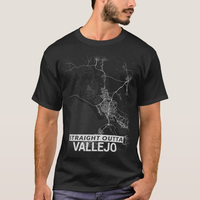 Camiseta Mapa recto de la ciudad de Outta Vallejo (Anverso)