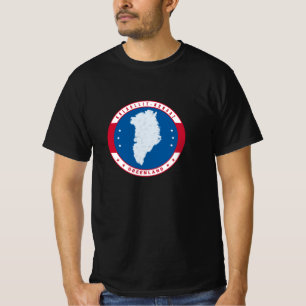 Camiseta Mapa redondo Emblem Groenlandia Kalaallit Nunaat