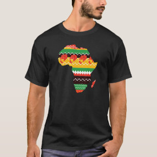 Camiseta Mapa Retro Antiguo de África Kente Cool Para Afric