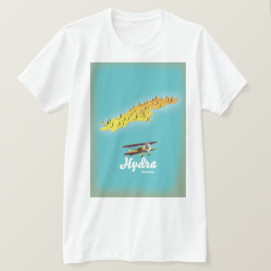 Camiseta Mapa retro de Hydra greece