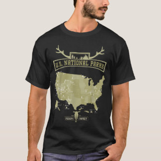 Camiseta Mapa Retro de Parques Nacionales - Americano Vinta