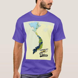Camiseta Mapa retro de Vietnam