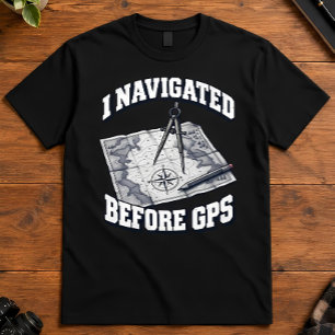 Camiseta Mapa Retro que Navegué Antes del Navegador GPS
