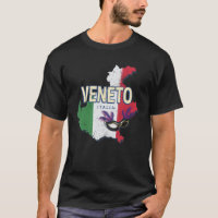 Mapa Retro Región Veneto Italia Recuerdo Antiguo