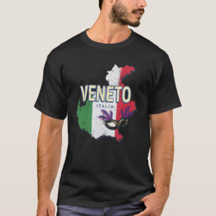Camiseta Mapa Retro Región Veneto Italia Recuerdo Antiguo