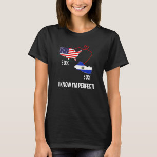 Camiseta Mapa S combinado de la bandera de El Salvador, mit