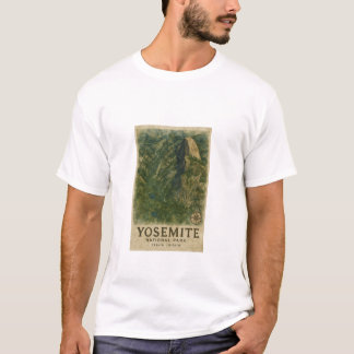 Camiseta Mapa satelital acuarela del Parque Nacional Yosemi