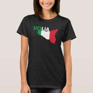 Camiseta Mapa Sicilia Sicilia Siciliano italiano