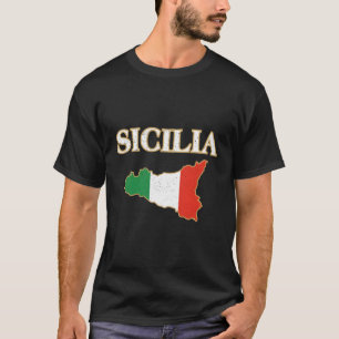Camiseta Mapa Sicilia Sicilia Siciliano italiano