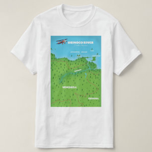 Camiseta Mapa sudamericano del río Orinoco