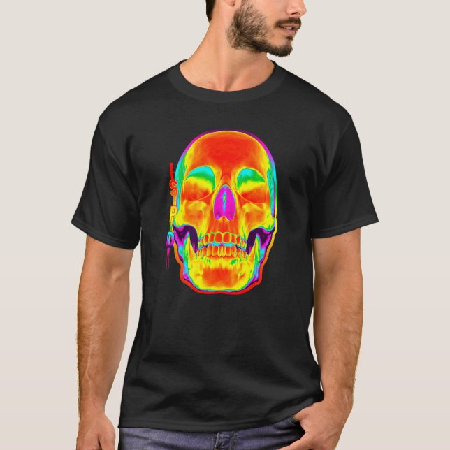 Camiseta Mapa Térmico Calor Cráneo (Anverso)