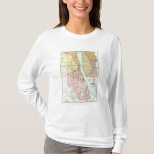 Camiseta Mapa terminal ferroviario de Chicago