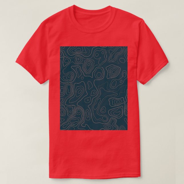 Camiseta Mapa topográfico 03A Gráfico (Diseño del anverso)