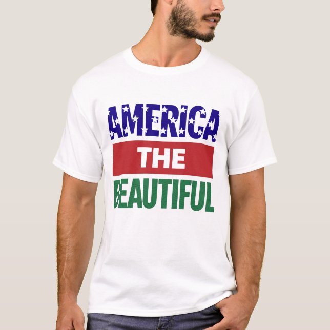 Camiseta Mapa Topográfico de América La Hermosa (Anverso)