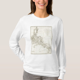 Camiseta Mapa topográfico de Nevada y de Arizona