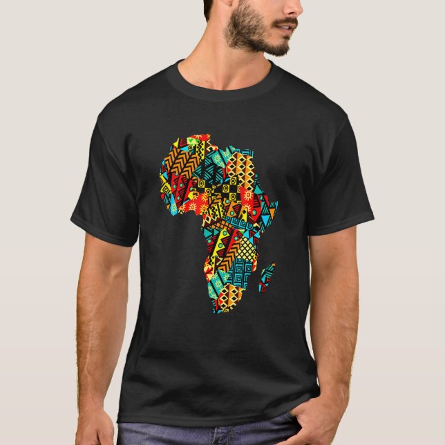 Camiseta Mapa tribal de continente africano para afroameric (Anverso)