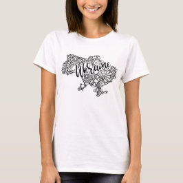 Camiseta Mapa ucraniano con patrón de mandala