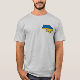 Camiseta Mapa ucraniano de colores azul y amarillo
