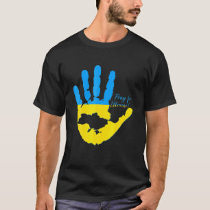 Camiseta Mapa ucraniano rezando por Ucrania - Estoy con Kie