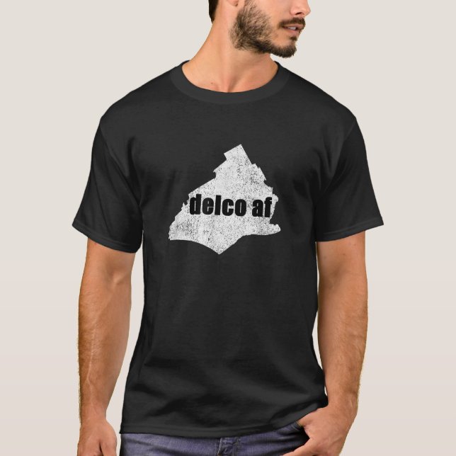 Camiseta Mapa Urbano perturbado de Delaware County PA Delco (Anverso)