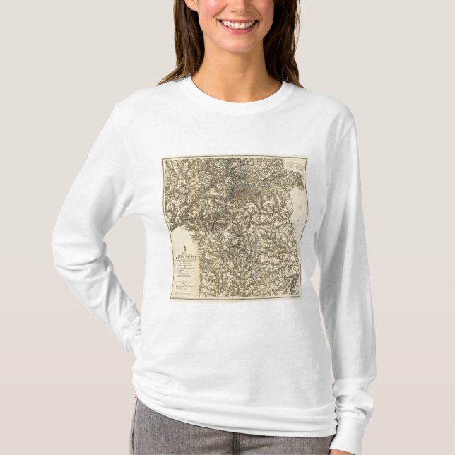 Camiseta Mapa V que ilustra las operaciones militares (Anverso)