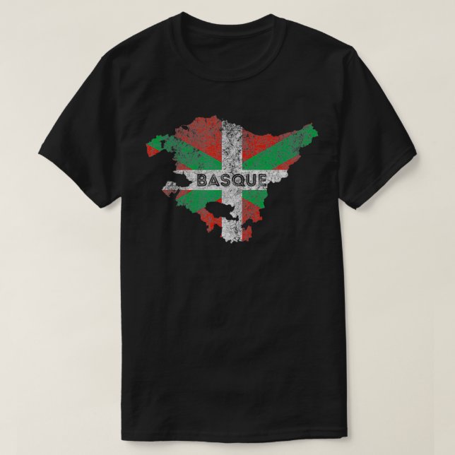 Camiseta Mapa vasco y recuerdo de bandera (Diseño del anverso)