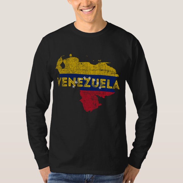 Camiseta Mapa venezolano y recuerdo de bandera - Vene angus (Anverso)