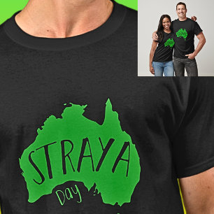 Camiseta Mapa verde de STRAYA para el Día de Australia en l