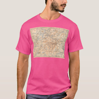 Camiseta Mapa Vintage De La Ley De Montañas Adirondack (189