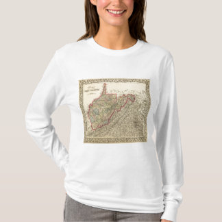 Camiseta Mapa Virginia Occidental del condado