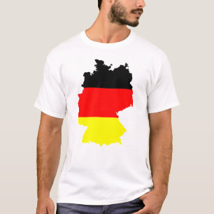 Camiseta Mapa y bandera de Alemania