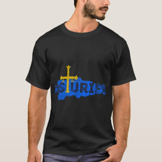 Camiseta Mapa Y Bandera De Asturias - Asturias Dolorosas Es