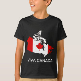 Camiseta Mapa y bandera de Canadá