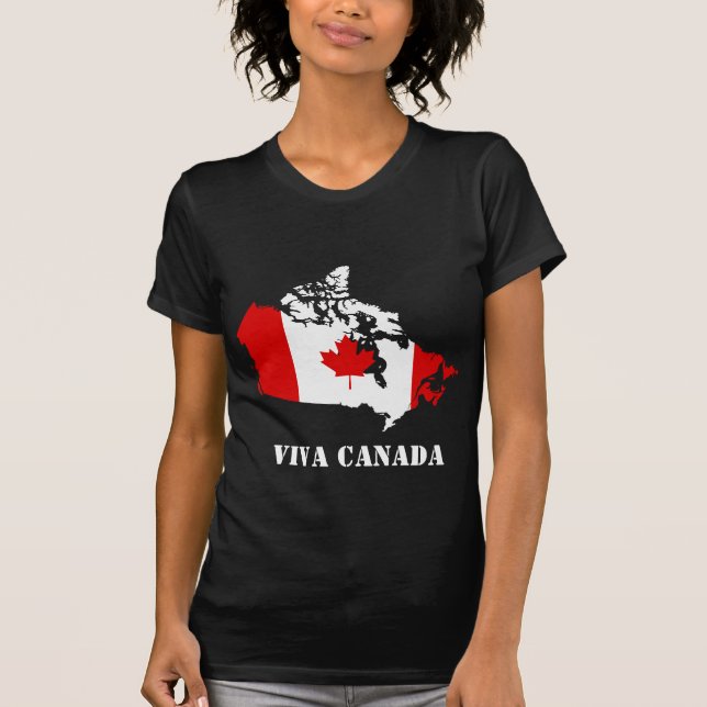 Camiseta Mapa y bandera de Canadá (Anverso)