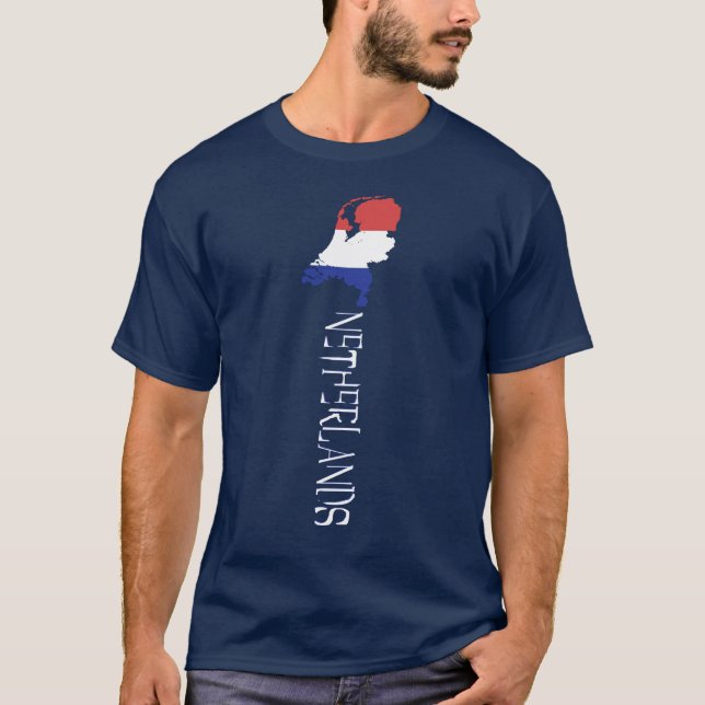 Camiseta Mapa y bandera de HOLANDA (Anverso)