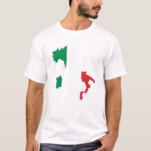 Camiseta Mapa y bandera de Italia