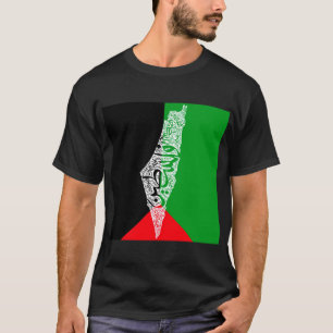 Camiseta Mapa y bandera de Palestina libre ف ن س ط
