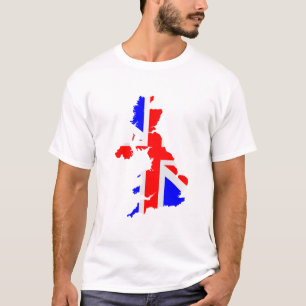 Camiseta Mapa y bandera del Reino Unido