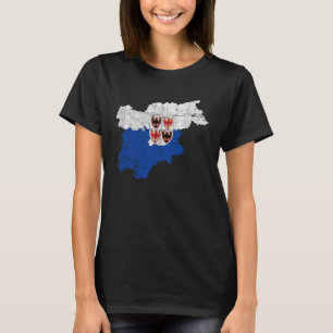 Camiseta Mapa y bandera del Tirol del Sur
