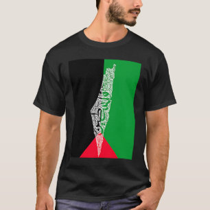 Camiseta mapa y bandera palestina