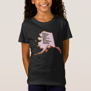 Camiseta Mapa y datos de Alaska
